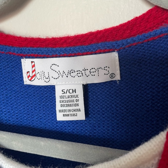 Jolly sweaters ugly Christmas sweater with sequence bow tie Good condition small - Picture 5 of 6